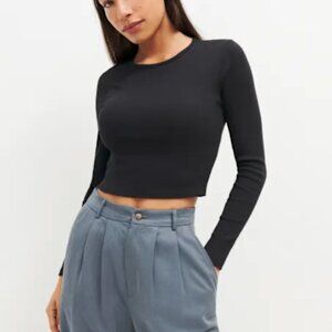 Reformation Black Long Sleeve Tee